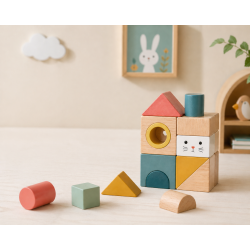 Cube d'éveil en bois - Jouet éducatif +12 mois