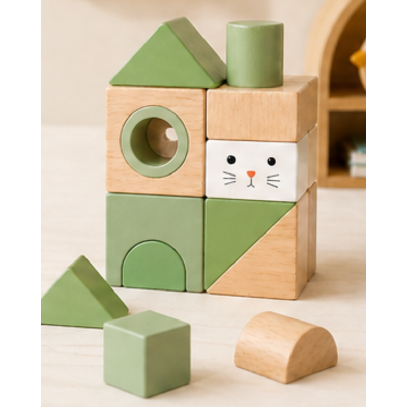 Cube d'éveil en bois - Jouet éducatif +12 mois