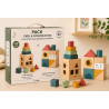 Jeu à empiler en bois - Jouet d'éveil fabriqueé en France